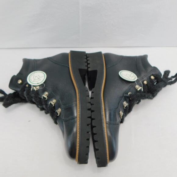 Paul Green Black Womens Merino Wool Lace up Lined Hiker Boots Size 6 New - Picture 5 of 12